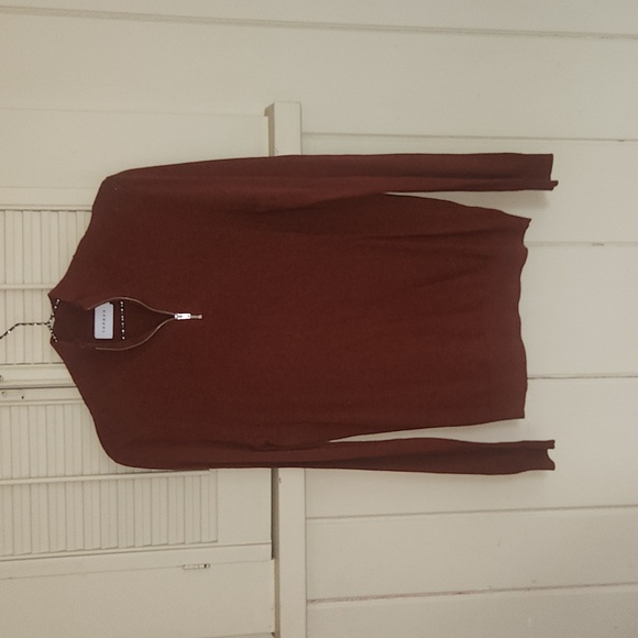 TOPMAN RUST QUARTER ZIP. SWEATER FOR MEN - Picture 1 of 6